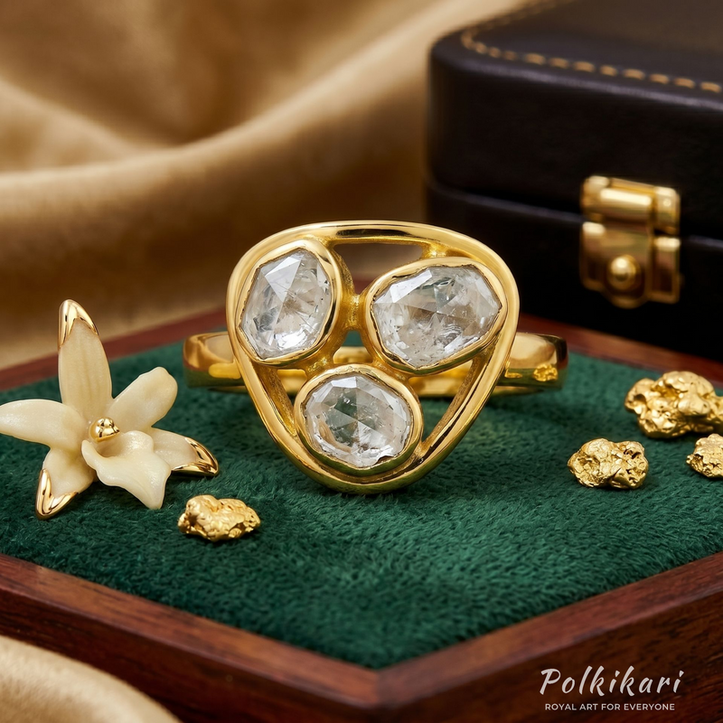 Triad Fusion Lab Grown Polki Ring