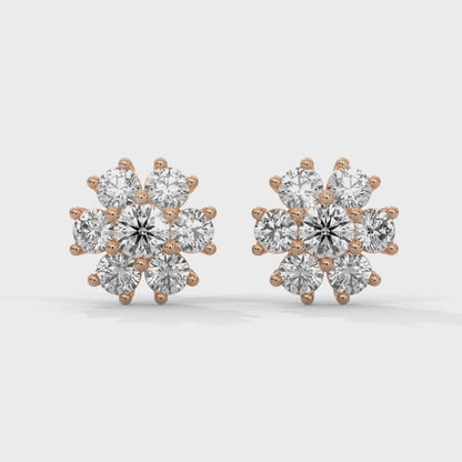 Blossom Diamond Stud Earrings