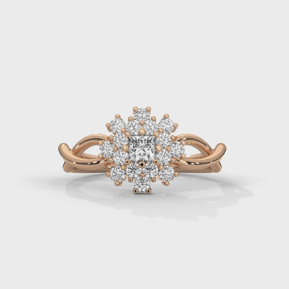 Celestial Blossom Lab Grown Diamond Ring