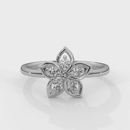 Blossom Diamond Floral Ring