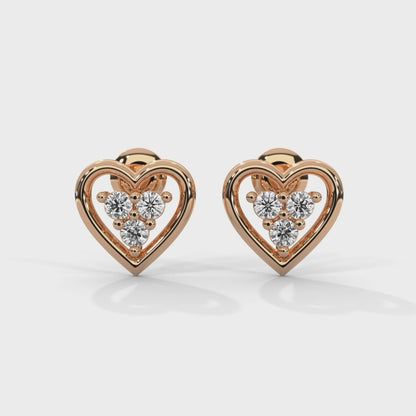 Radiant Heart Lab Grown Diamond Earrings