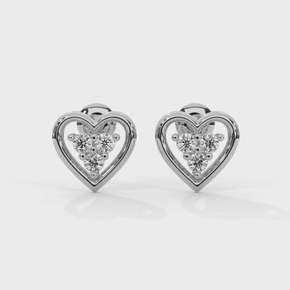 Radiant Heart Lab Grown Diamond Earrings