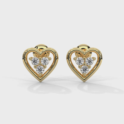 Radiant Heart Lab Grown Diamond Earrings