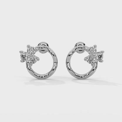 Blossom Loop Diamond Earrings