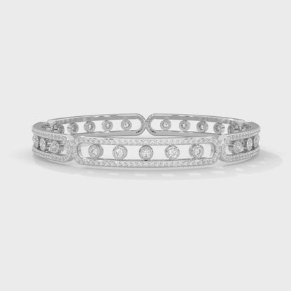 Harmony Tricolor Lab Grown Diamond Bangle