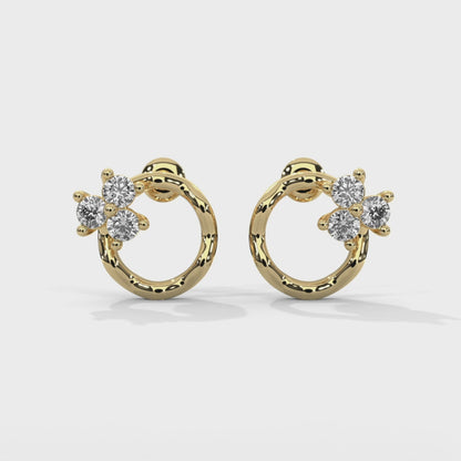 Blossom Loop Diamond Earrings