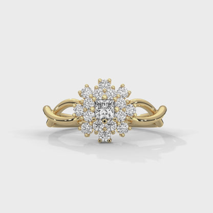 Celestial Blossom Lab Grown Diamond Ring