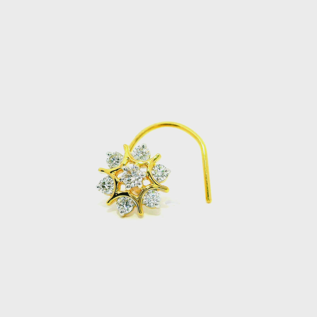 Floral Spark Lab Grown Diamond Nosepin