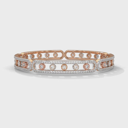 Harmony Tricolor Lab Grown Diamond Bangle