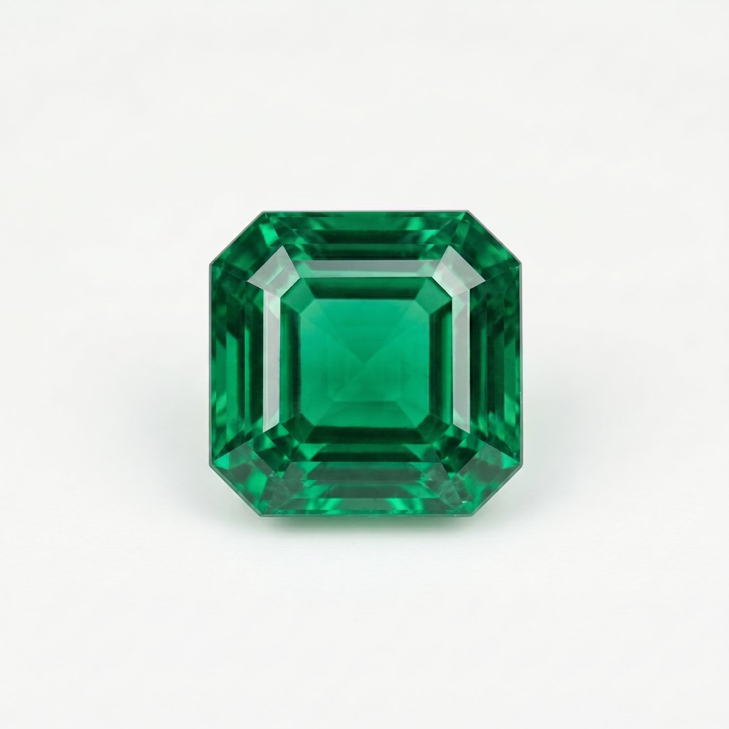 3 ct Lab Grown Emerald Asscher Shape Gemstone