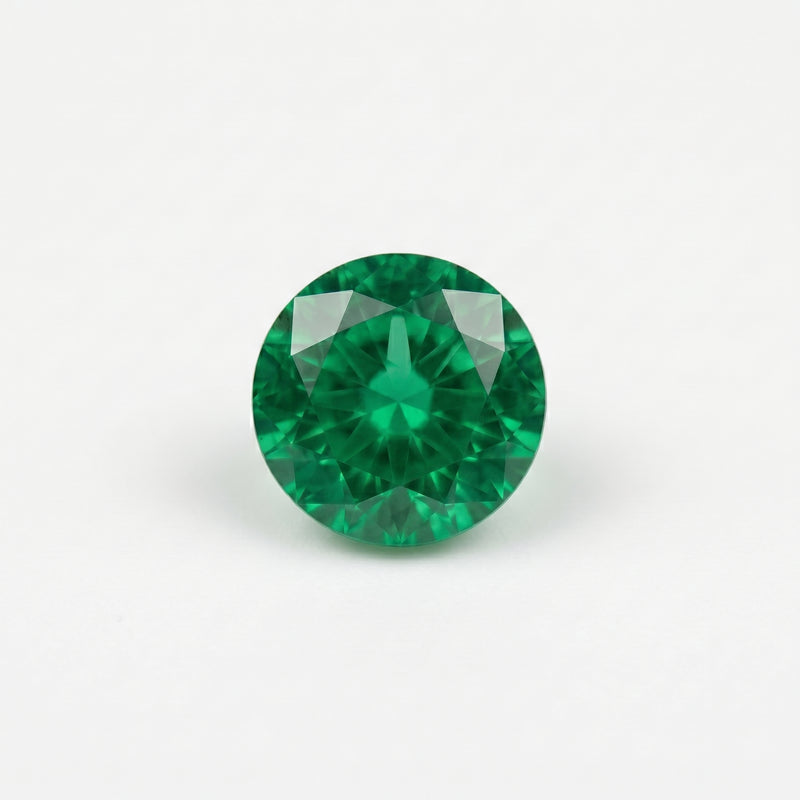 3 ct Lab Grown Emerald Round Shape Gemstone