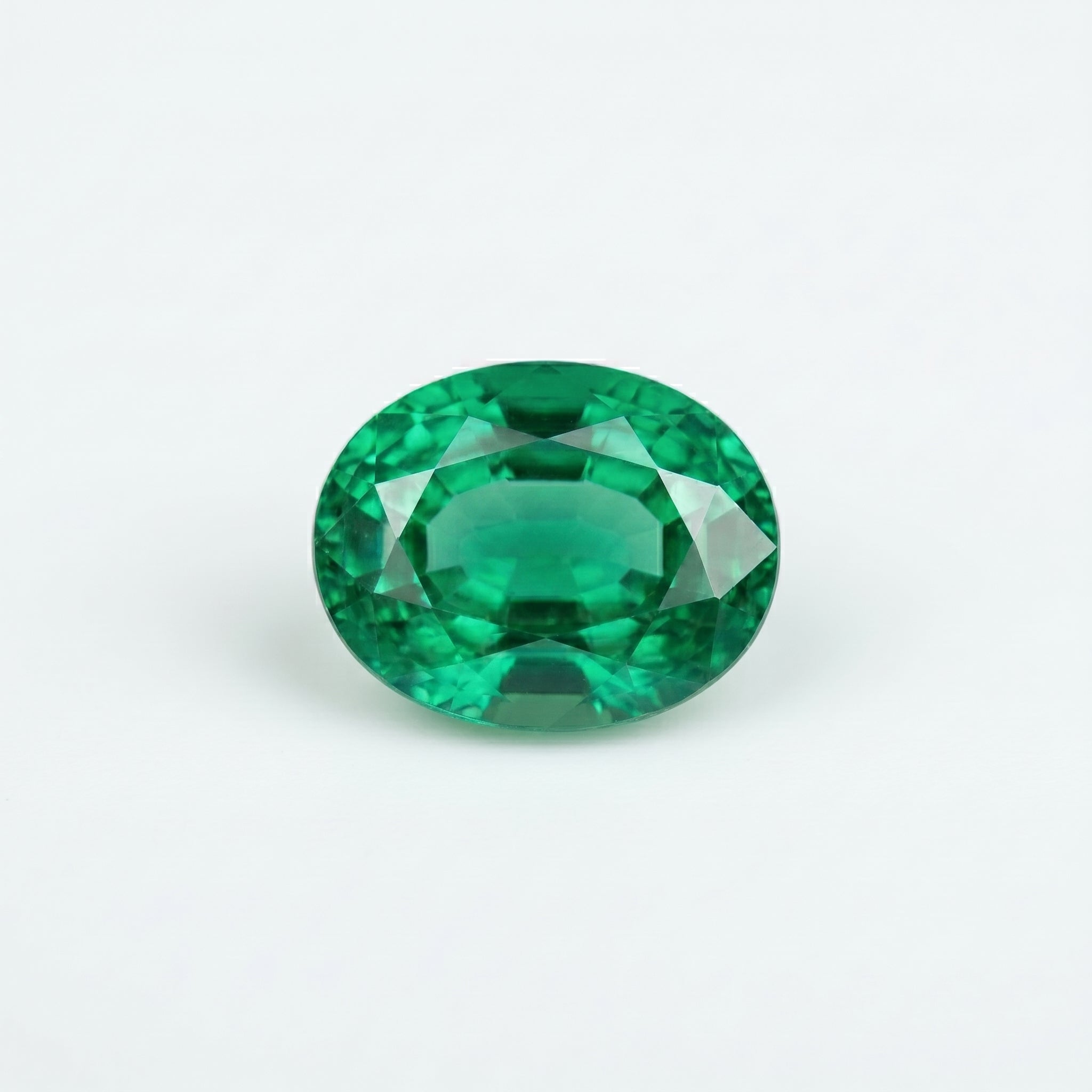 3 ct Lab Grown Emerald Oval Shape Gemstone