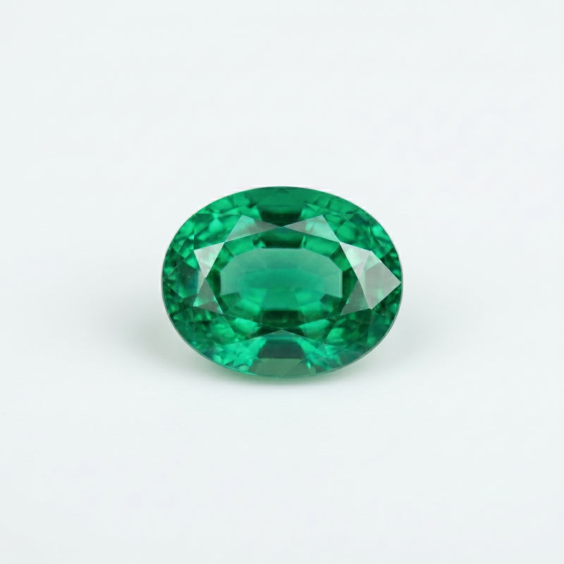 3 ct Lab Grown Emerald Oval Shape Gemstone