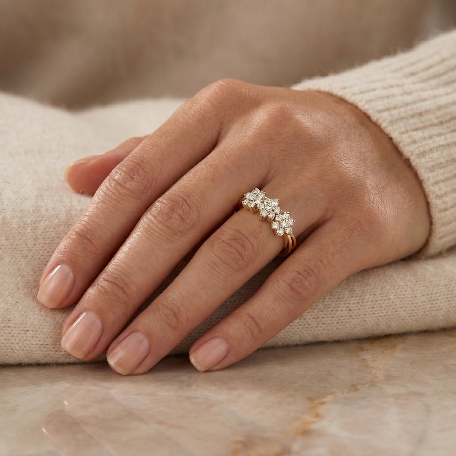Botanical Muse Cluster Lab Grown Diamond Ring