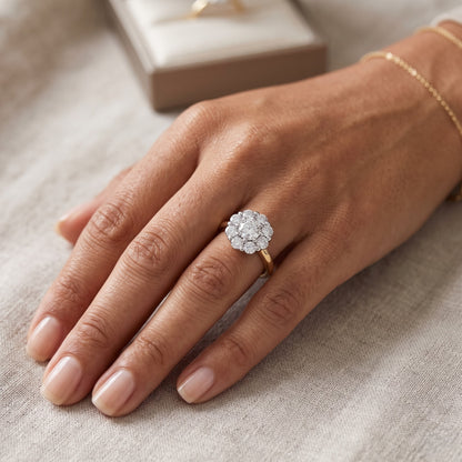 Veyra Floral Lab Grown Diamond Ring