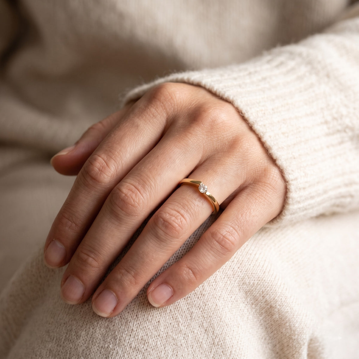 Lunessa Modern Lab Grown Diamond Ring