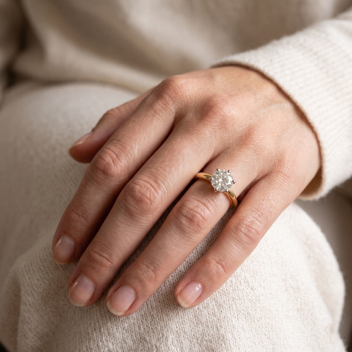 Veyra Eternal Solitaire Lab Grown Diamond Ring